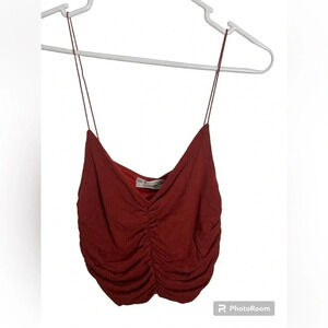 Urban Outfitters spaghetti Strap Crop Top Size Medium Rust Orange